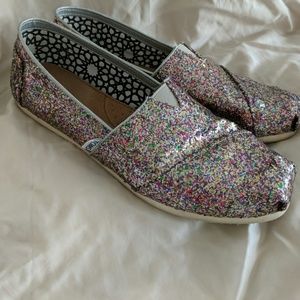 Toms sequin size 10 women's shoe